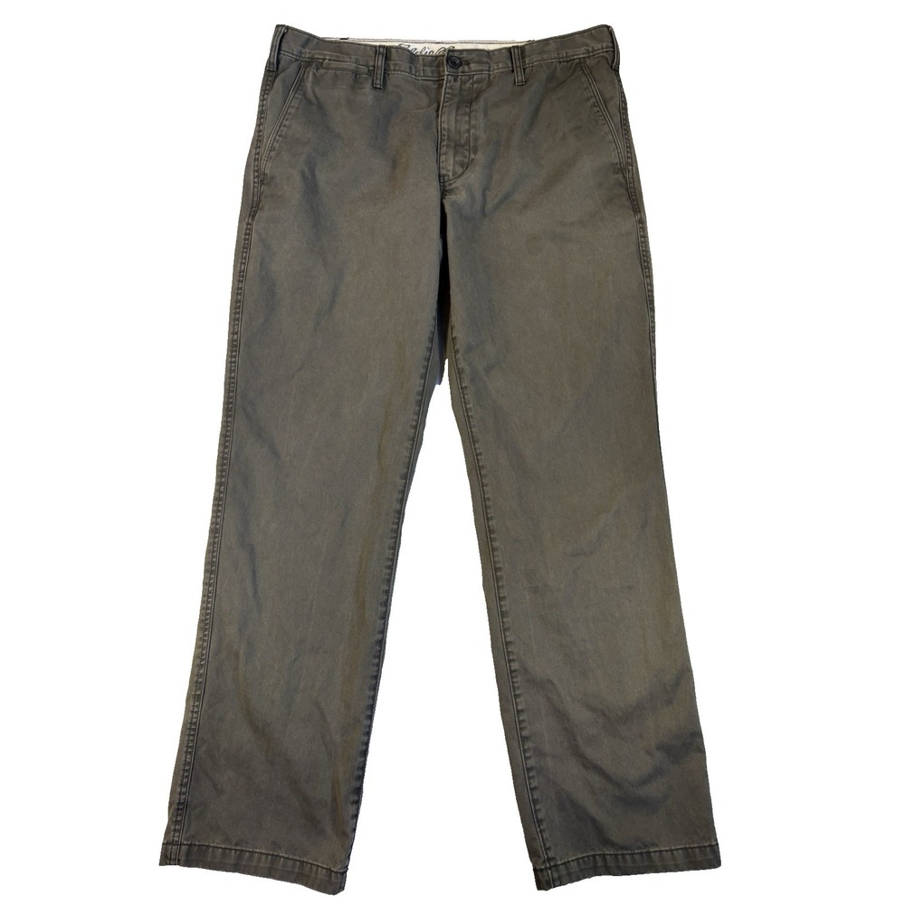 Eddie Bauer Men's 38X34 Gray Classic Fit Legend Wash Chino Pants‎ Casual Preppy